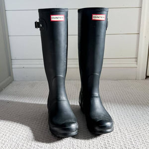 Hunter Matte Black Tall Rain Boots